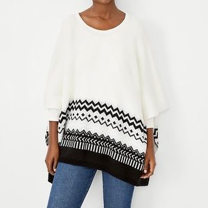 Shimmer Fair Isle Poncho Sweater